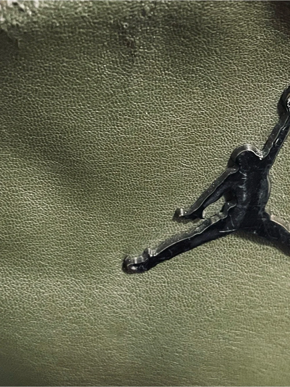 Jordan Olive Green and White Leather Backpack